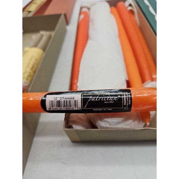 Patrician Taper Candles 12 Inch Bayberry Oarnge 17 Candles Total New - Picture 8 of 10